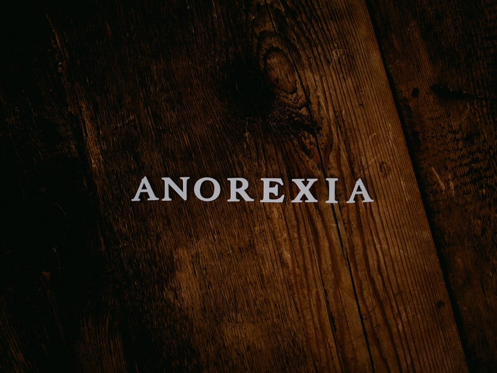 Image showing the word anorexia written in bold letters